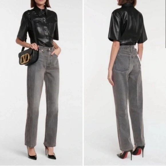 RE/DONE Originals 90s High Rise Loose in Vintage Ash Grey Jeans